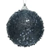 Decoris Kerstballen>Kerstbal foam blauw 8 cm