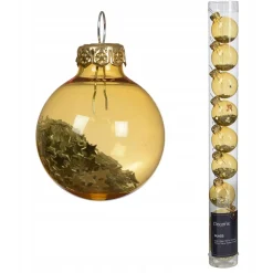 Decoris Kerstballen>Kerstbal glas 3 cm 9st. goud