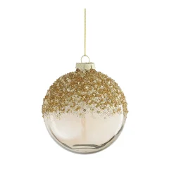 Mica Decorations Kerstballen>Kerstbal glas champagne 10 cm