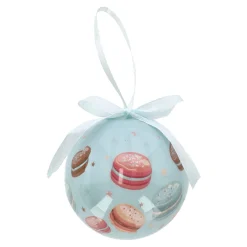 Kerstballen>Kerstbal macaron 6 cm