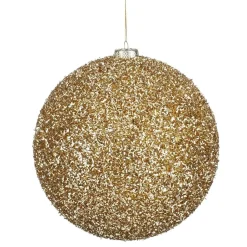 Kerstballen>Kerstbal onbreekbaar champagne 20 cm