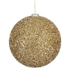 Kerstballen>Kerstbal onbreekbaar champagne 15 cm