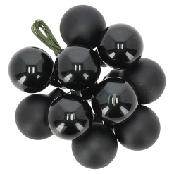 Kerstballen>Kerstbal tros 2cm 10st zwart