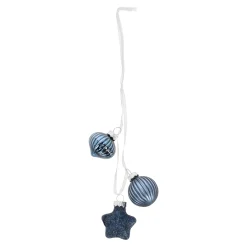 Kerstballen>Kerstbal tros mix 3st. midnight blue