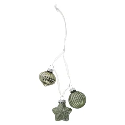 Kerstballen>Kerstbal tros mix 3st. rosemary green