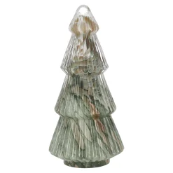 Kerstdecoratie>Kerstboom glas 25 cm groen