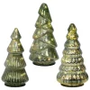 Kerstdecoratie>Kerstboom glas led groen 17 cm
