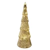 O'malley Kerstdecoratie>Kerstboom goud glas 29 cm met LED-lampjes