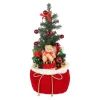 Kerstdecoratie>Kerstboom met beer 63 cm LED-warm wit