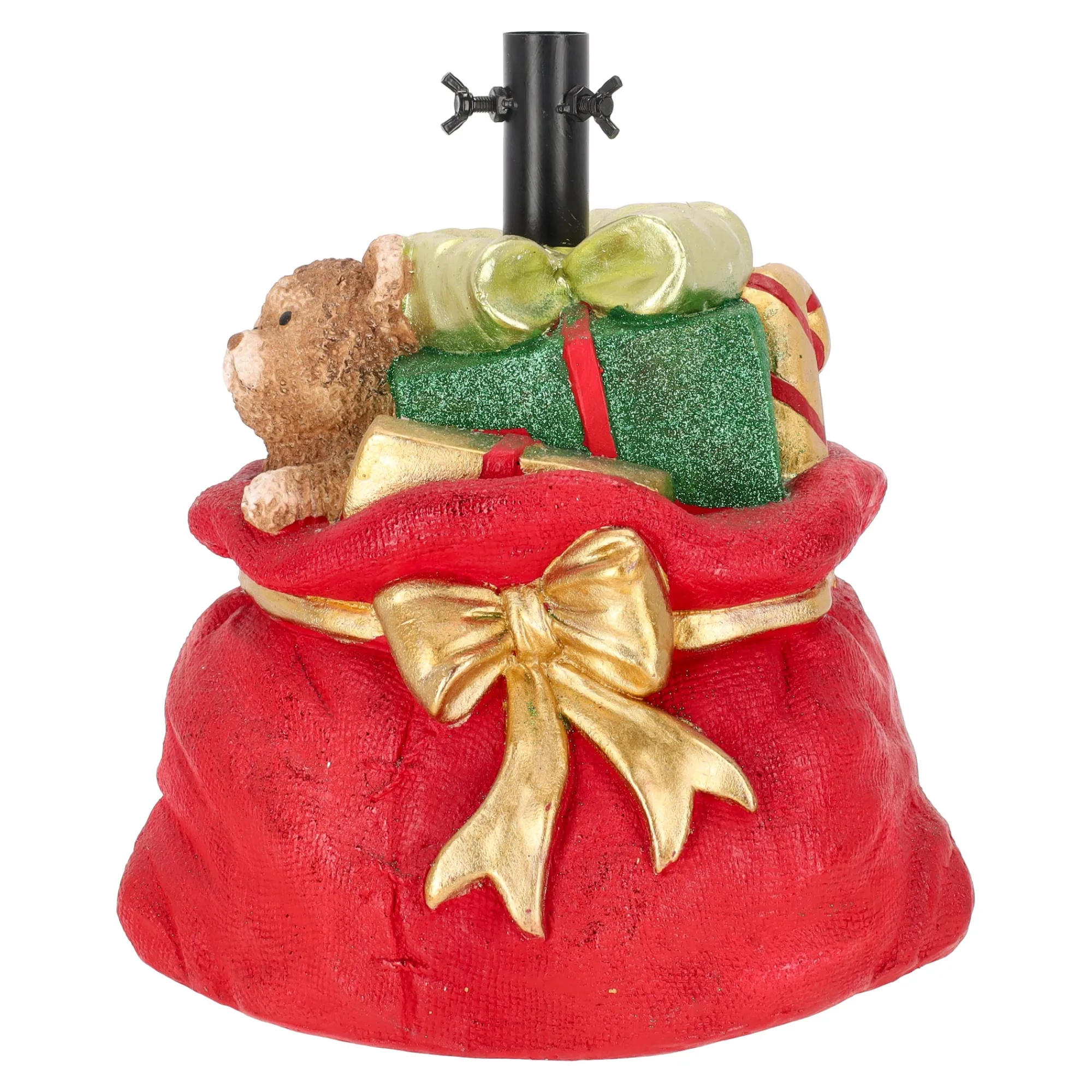 Kerstbomen>Kerstboomvoet cadeau met beer