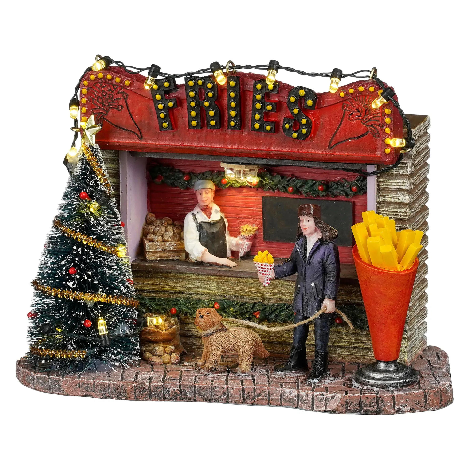 Luville Kerstdorp>Kerstdorp Friettent 16x8x12cm