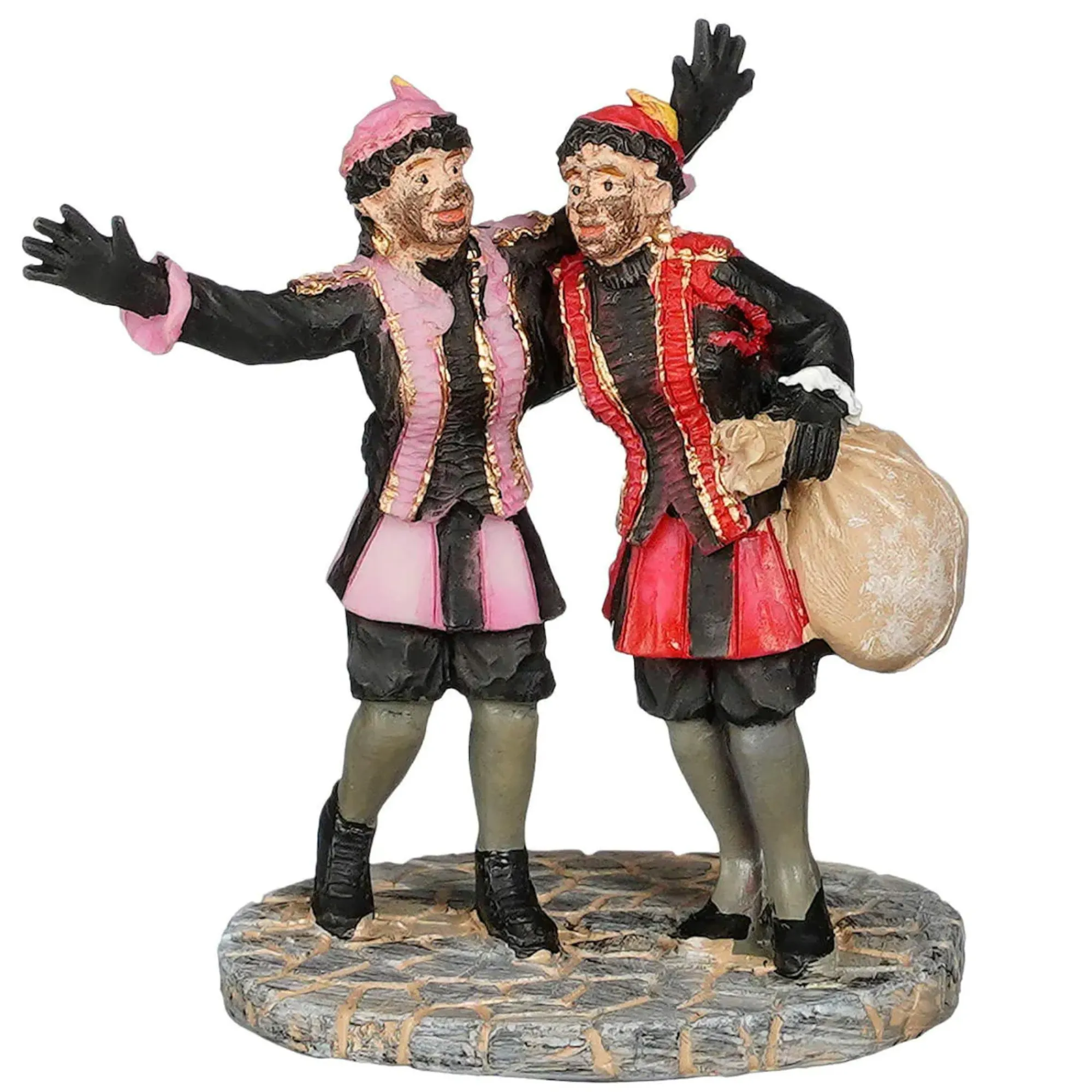 Luville Kerstdorp>Kerstdorp Grappige pieten 6 x 4 x 7 cm