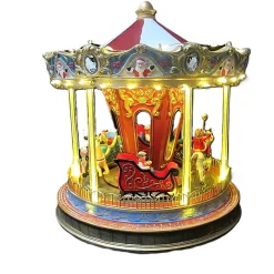 Kerstdorp>Kerstdorp kermis carrousel 25cm