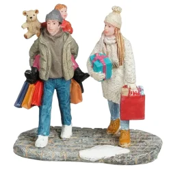 Luville Kerstdorp>Kerstdorp Kerstmarktbezoekers 7x4x7cm