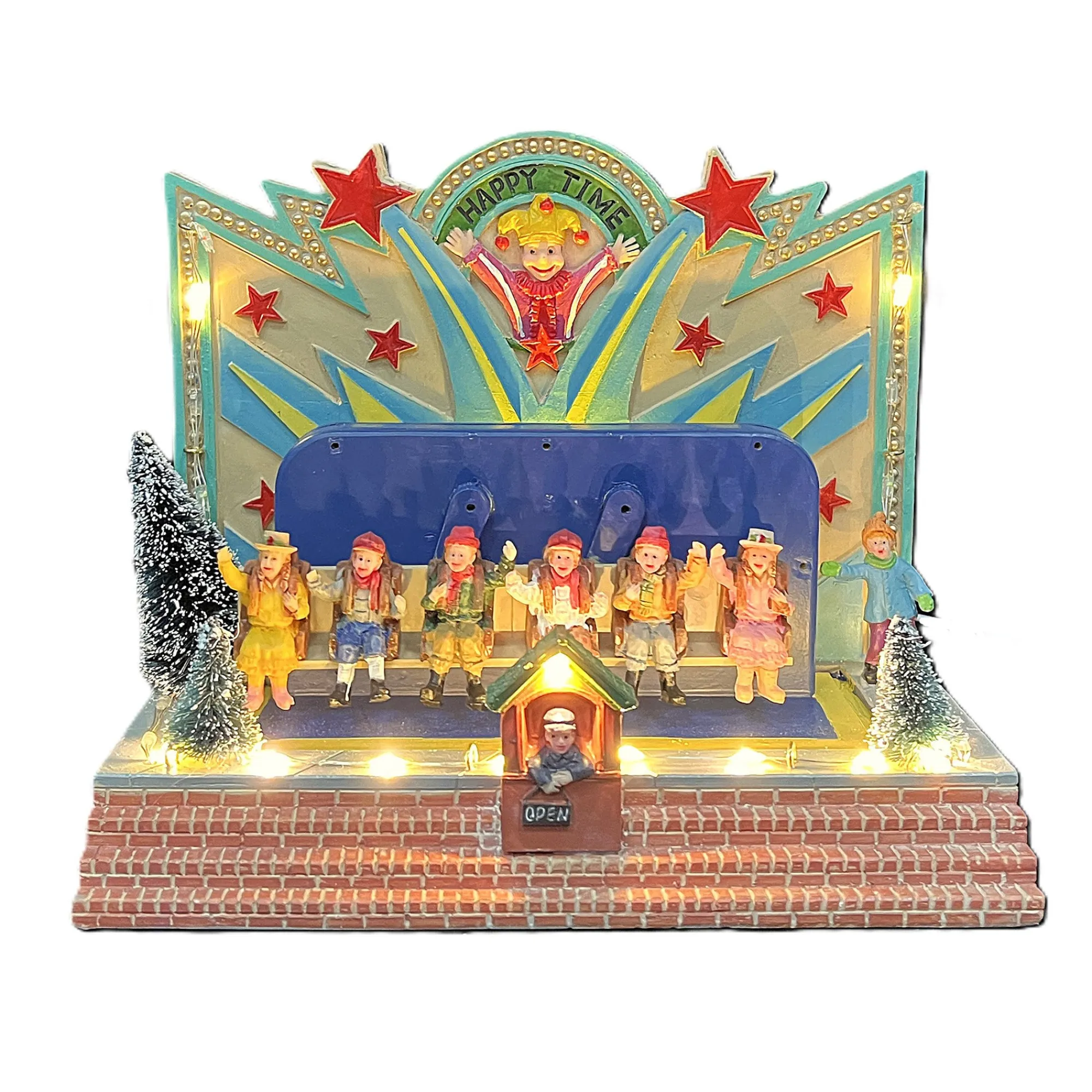 Kerstdorp>Kerstdorp lambada 19x11x16cm