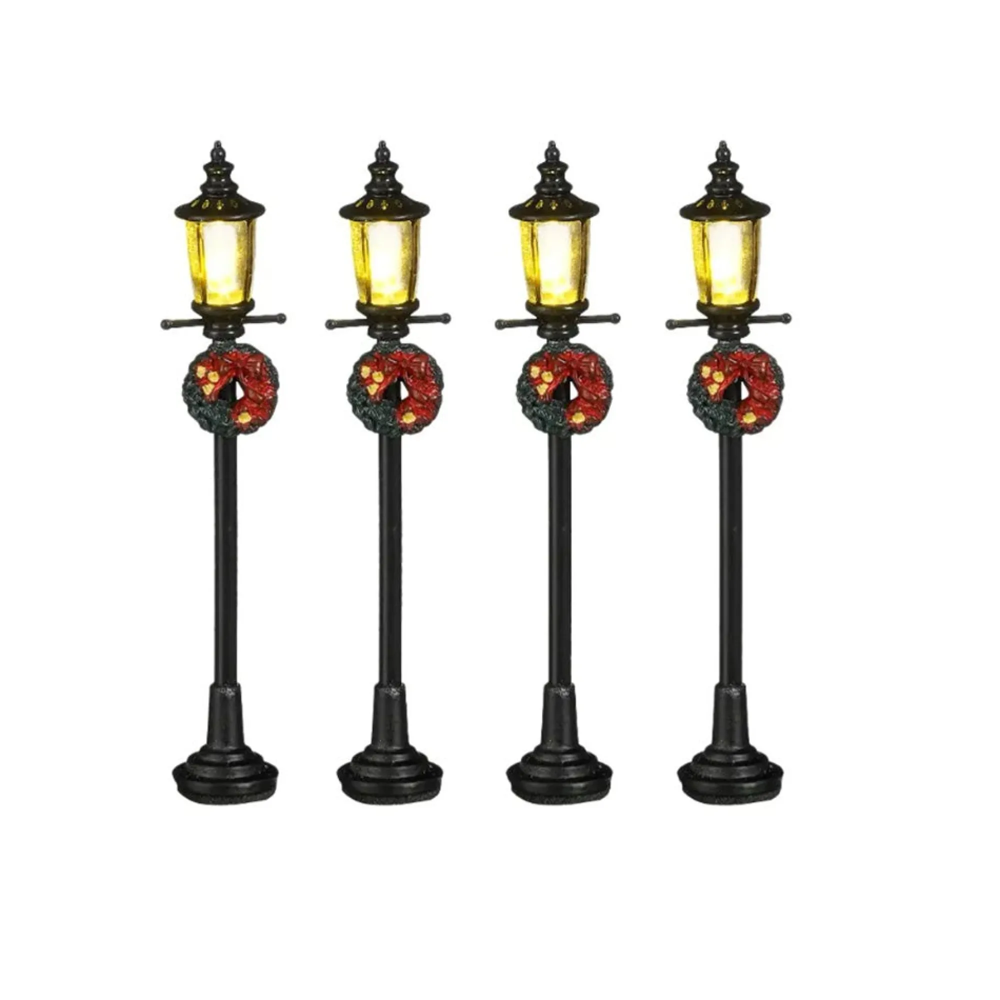 Luville Kerstdorp>Kerstdorp Lantaarn 4st 10cm