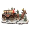 Kerstdorp>Kerstdorp paard met koets 28x16x16cm