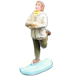 Kerstdorp>Kerstdorp schaatster beige