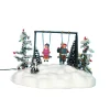 Kerstdorp>Kerstdorp schommelende kinderen 18x12x15cm