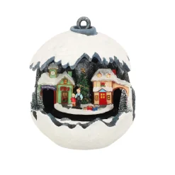 O'malley Kerstdorp>Kerstdorp trein sneeuwbal op voet