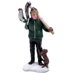 Kerstdorp>Kerstdorp visser met hond