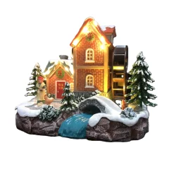 Kerstdorp>Kerstdorp watermolen 20x15x17cm