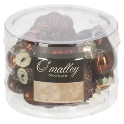 O'malley Kerstballen|Kerstdecoratie>Kersthanger mix 12st. bruin