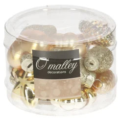 O'malley Kerstdecoratie|Kerstballen>Kersthanger mix 12st. goud
