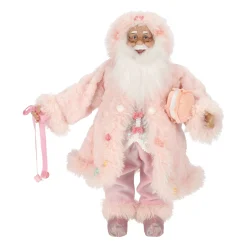 O'malley Kerstdecoratie>Kerstman 60 cm candy pink