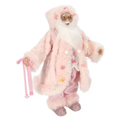 O'malley Kerstdecoratie>Kerstman 60 cm candy pink