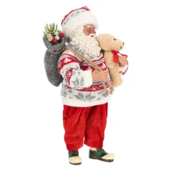 Kerstdecoratie>Kerstman 28 cm met beer