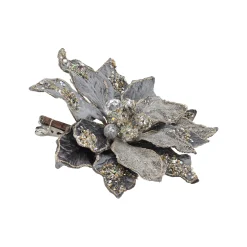 Kerstdecoratie|Kunstplanten En Kunstbloemen>Kerstroos winter lux grey