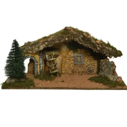 Kerstdorp|Kerstdecoratie>Kerststal led 58 x 25 cm