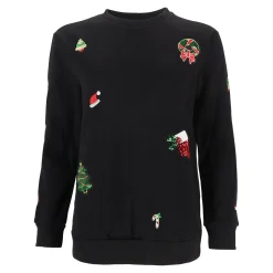 Kerstkleding>Kersttrui Bisou zwart S