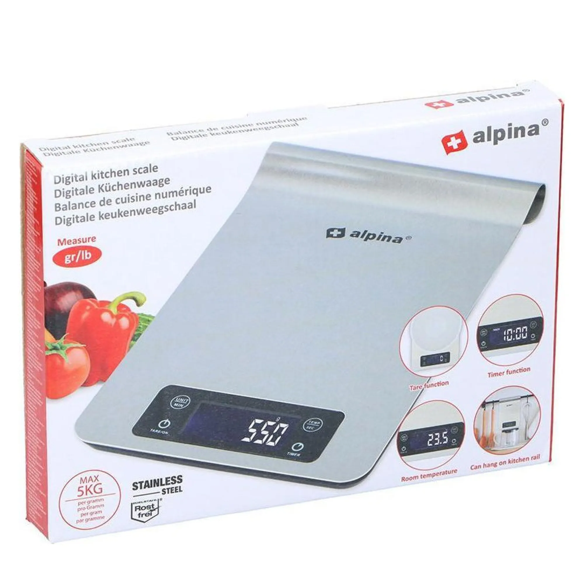 Alpina Koken & Tafelen>Keukenweegschaal hangen