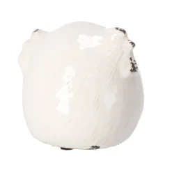 Pasen|Woondecoratie>Kip keramiek 14 cm antiek wit