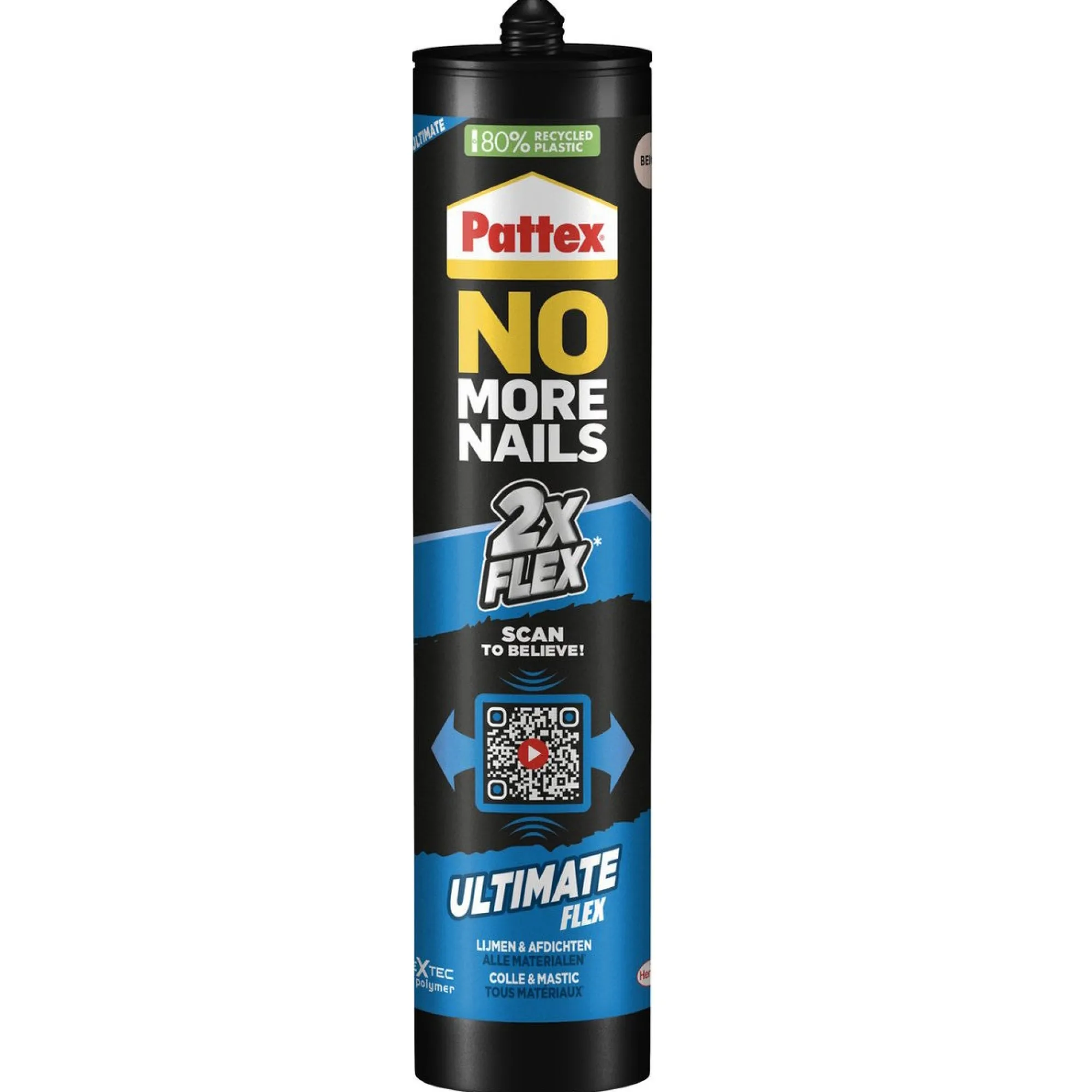 Pattex Verfspullen>Kit No More Nails Flex beige 390g