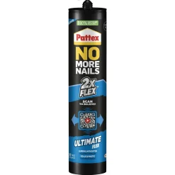 Pattex Verfspullen>Kit No More Nails Flex zwart 390g