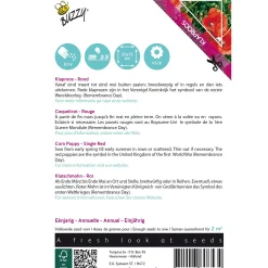 Buzzy Moestuin>Klaproos Rhoeas rood