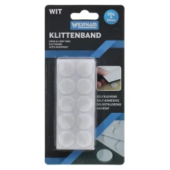Westham Handgereedschap>Klittenband plak rondjes 20st wit