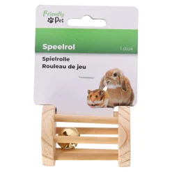 Friendly Pet Knaagdier Speelgoed>Knaagdier rol+bel hout 7cm
