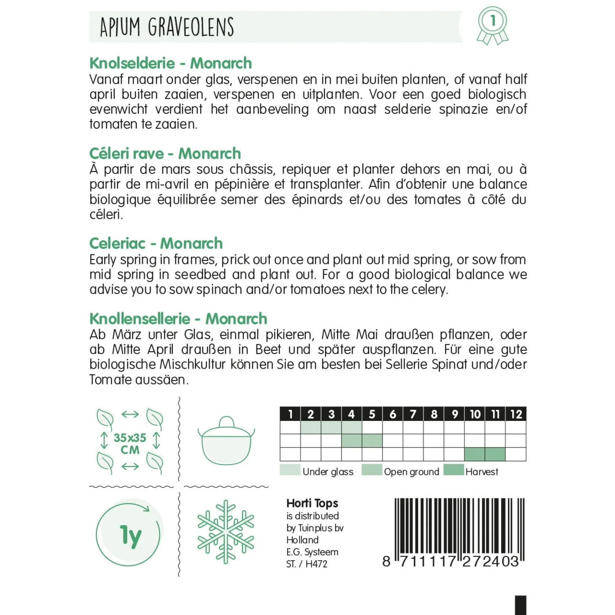 Horti Tops Moestuin>Knolselderie Monarch