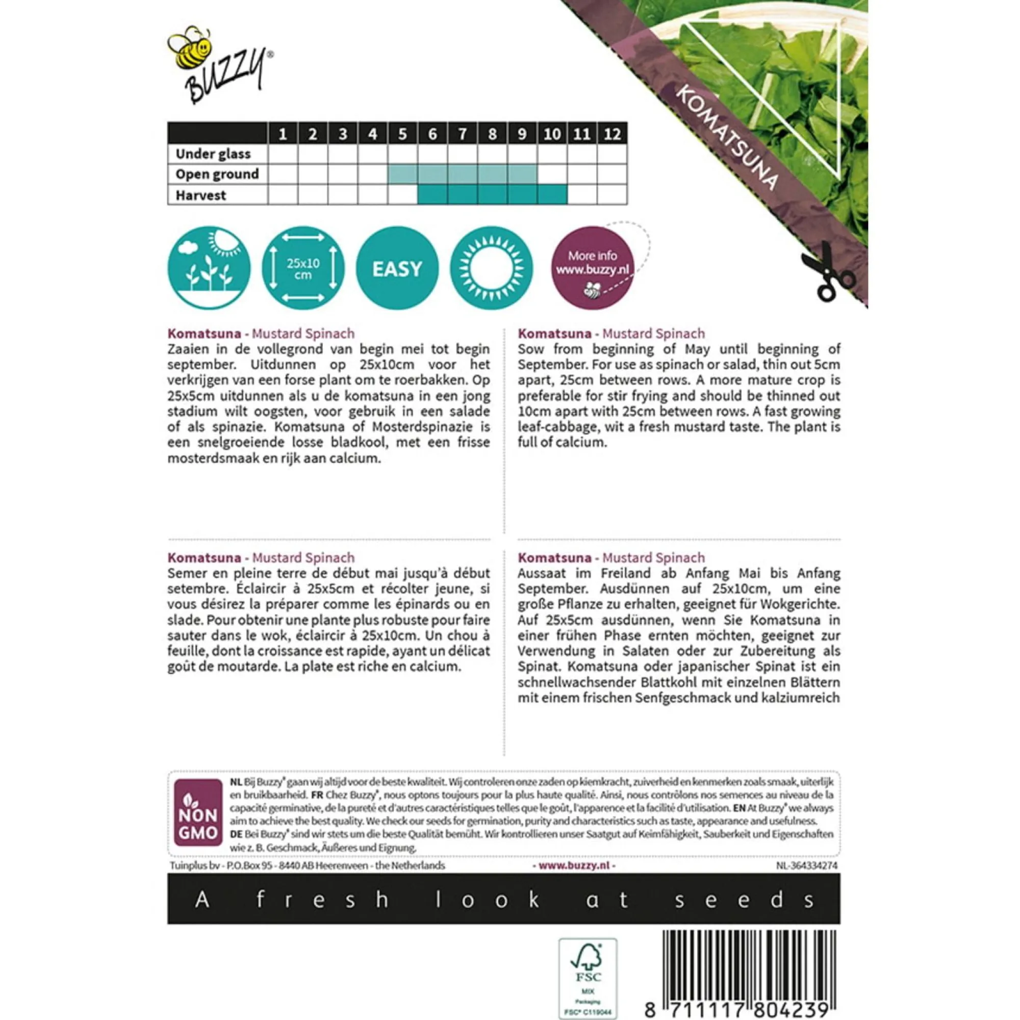 Buzzy Moestuin>Komatsuna