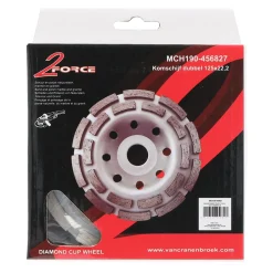 2-Force Toebehoren Elektrisch Gereedschap>Komschijf dubbel 125 x 22,2