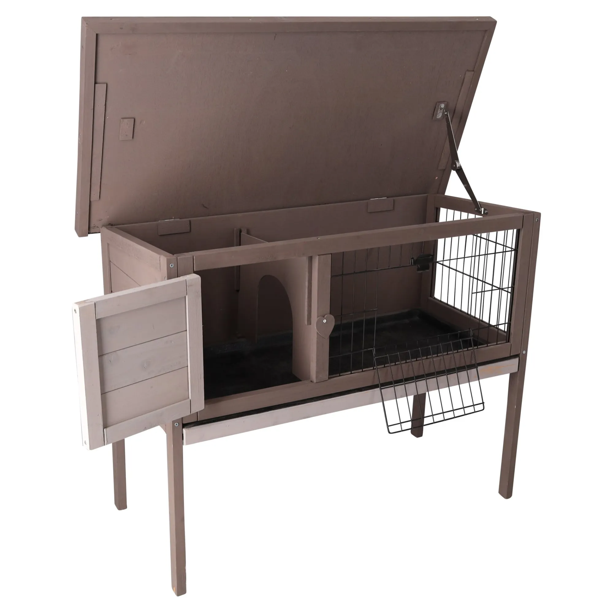 Friendly Pet Kooien En Hokken Knaagdier>Konijnenhok 92x45x70cm BC01 taupe
