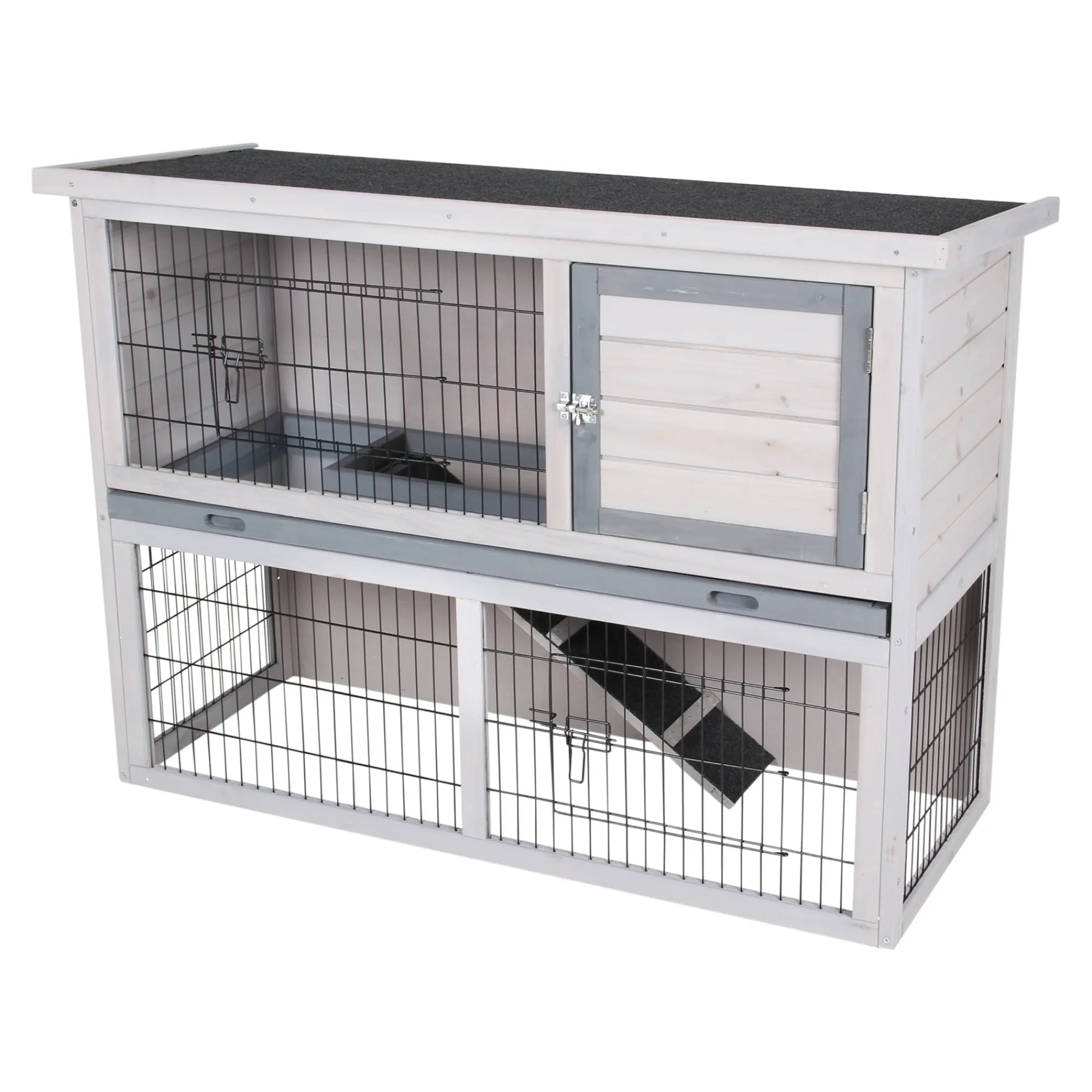 Friendly Pet Kooien En Hokken Knaagdier>Konijnenhok 108x45x78cm taupe