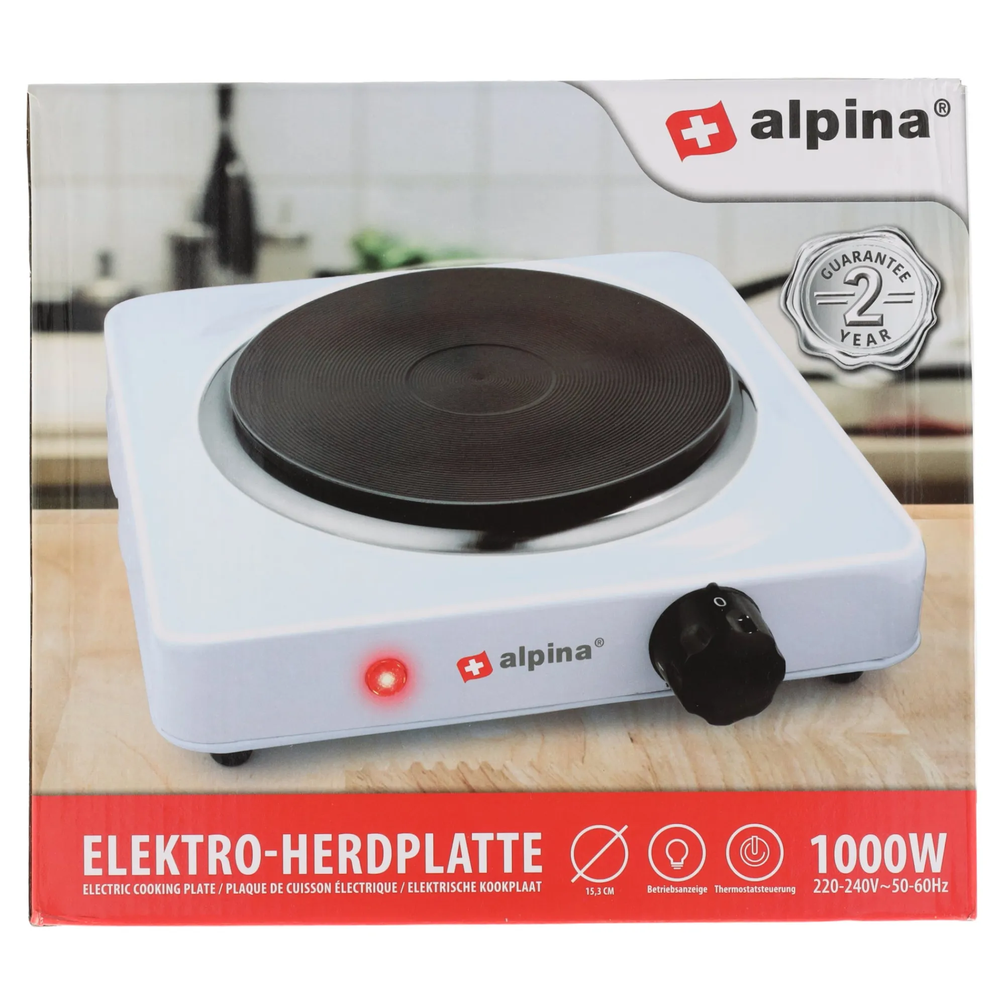 Alpina Koken & Tafelen>Kookplaat 1000W