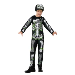 Van Cranenbroek Kinderkostuums>Kostuum Skelet groen 116