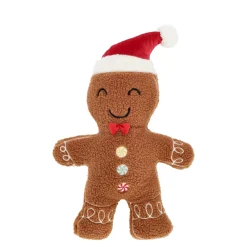 Kerstdecoratie>Kussen 45 x 31 cm gingerman bruin
