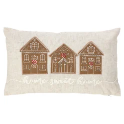 Kerstdecoratie>Kussen gingerhouse home sweet home 30 x 50 cm